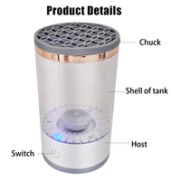 Nettoyeur de pinceaux cosmétiques automatique portable, machine à laver et sécher, prise EU, électrique, pour usage domestique et commercial