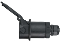 Adaptateur de prise de remorque 7 broches ABS EBS - 24V - Contact à sertir/Contact à souder - Prise 7 pôles
