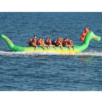 Équipement de parc aquatique, bateau gonflable aquatique, bateau banane, bateau dragon de 7 m avec pompe