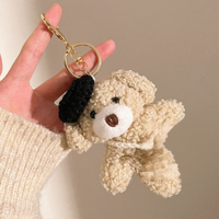 Pendentif créatif en peluche petit ours mignon, breloque de sac, accessoire porte-clés