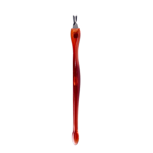 Pousse-cuticules double tête en acier inoxydable, réutilisable, pour pédicure, élimination des peaux mortes et des callosités, fourchette marron, outil de manucure pour salon - Product Image 1