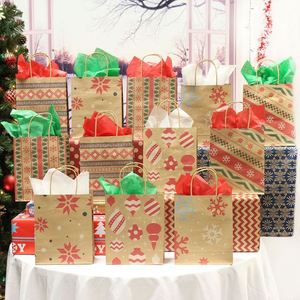 Bolsas de Regalo Navideñas con Impresión Personalizada, Bolsas de Papel Kraft para Compras, Fabricación de Bolsas de Lujo Recubiertas - Product Image 3