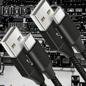 Cable de Datos <span class=keywords><strong>USB</strong></span> Tipo C de Carga Rápida 3A, Trenzado de Nailon, <span class=keywords><strong>2</strong></span> Metros, Súper Rápido, Conectores <span class=keywords><strong>Micro</strong></span>/<span class=keywords><strong>USB</strong></span> <span class=keywords><strong>2</strong></span>.0, Conductor de Cobre Puro para Teléfono - Product Image 2