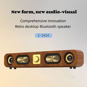 Деревянные колонки в стиле ретро, портативная звуковая панель, Hi-Fi стереокарта, домашний настольный компьютер, беспроводной Звук, FM-радио, сабвуфер - Product Image 2