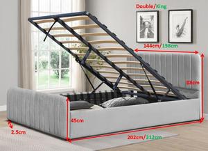 Khung giường ngủ có ngăn chứa đồ, bọc vải nhung, kích thước Queen/<span class=keywords><strong>Double</strong></span>, nhà cung cấp bán buôn từ nhà máy, dành cho nội thất phòng ngủ - Product Image 4