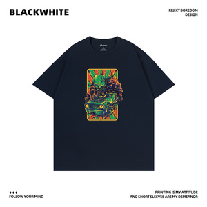 Camiseta de Algodón para Hombre Q221, Manga Corta, Transpirable, Cuello Redondo, Estilo Casual - Product Image 5