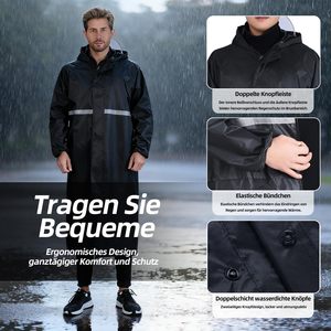 Impermeable para Adultos, de Poliéster, Largo, para Hombre y Mujer, para <span class=keywords><strong>Ciclismo</strong></span> y Motociclismo - Product Image 3