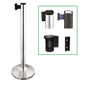 Geri çekilebilir kemer kalabalık kontrolü alüminyum stanchions bariyer - Product Image 6