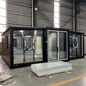 Maison conteneur préfabriquée en acier à double aile extensible, 2 chambres, villa moderne <span class=keywords><strong>de</strong></span> luxe, hôtel extérieur, bar, cuisine - Product Image 2