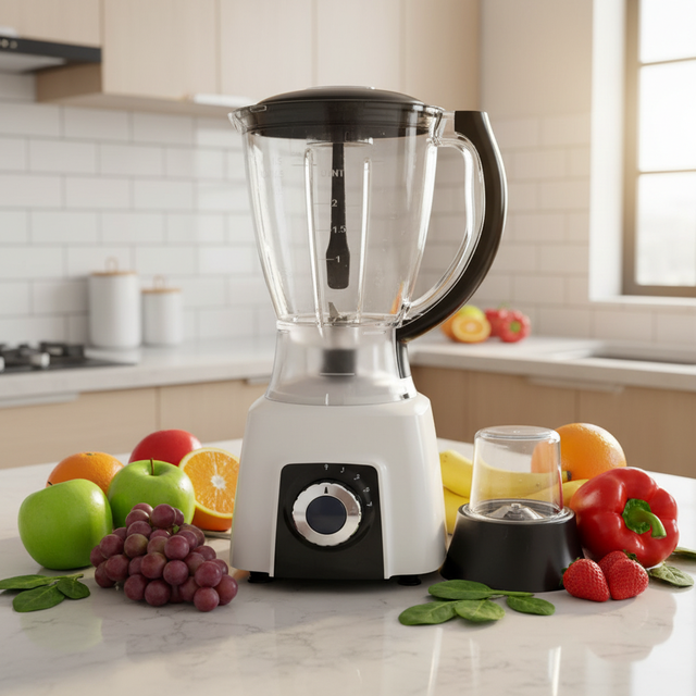 Heavy Duty Blender Kitchen Appliance 1.5L Capacity 3 Speeds 4 Blades Multifunctional Portable Electric Household Use