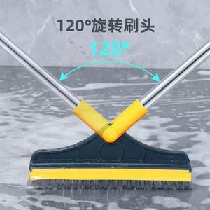 Cepillo de limpieza para baño 3 en 1 con cerdas rígidas y cabezal giratorio de 120 grados para juntas de azulejos y uso general - Product Image 1
