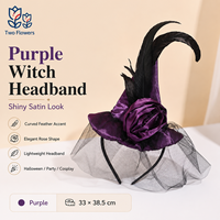 Serre-tête Chapeau de Sorcière en Tulle Doux pour Halloween, Idéal pour Adolescentes, Fêtes de Carnaval et Déguisements Cosplay