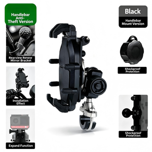 Soporte para Teléfono de Motocicleta en Oferta, Soporte de Navegación con Absorción de Impactos, Base para Espejo Retrovisor, Soporte Universal para Teléfono - Product Image 2