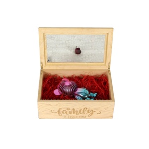 Wooden Storage Box with Glass Window