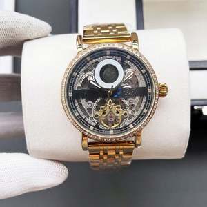 Montre pour homme haut de gamme, originale, de qualité supérieure, mouvement mécanique entièrement automatique, simple, en acier inoxydable, bracelet en alliage, Pateks - Product Image 4