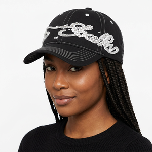 Gorra de Papá con Letra Bordada en 3D Personalizada de Alta Calidad |   Gorras de Béisbol de Algodón con Pedrería al por Mayor - Product Image 4