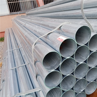 Tubes ronds en acier galvanisé de longueur standard Q235/Q345 pour la construction de serres, acier d'armature