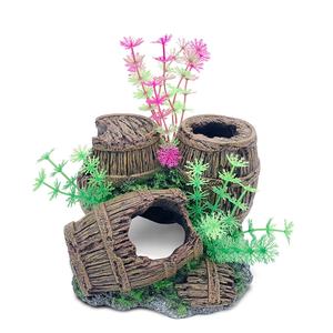 2023 <span class=keywords><strong>New</strong></span> Aquarien Dekoration Ornamente Simulation Harz Handwerk faulen Weinfass Fisch versteckt Höhle - Product Image 4