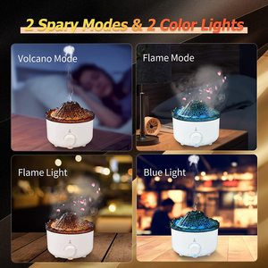 Thiết Kế Mới Nâng Cấp 2-Màu Núi Lửa Ngọn Lửa Sứa Máy Tạo Độ Ẩm Không Khí Núi Lửa Khuếch Tán Hương Thơm Với Điều Khiển Từ Xa Sử Dụng Nhà - Product Image 5