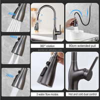 Grifos De Cocina Robinet d'évier de cuisine moderne de luxe de haute qualité, mitigeur d'eau chaude et froide pour hôtels hôpitaux