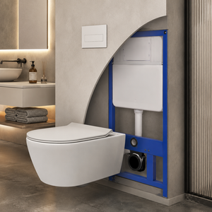 Inodoro Inteligente Moderno <span class=keywords><strong>de</strong></span> <span class=keywords><strong>Pared</strong></span> con Cisterna Oculta y Diseño <span class=keywords><strong>de</strong></span> Doble Descarga para una Instalación que Ahorra Espacio en el Baño - Product Image 6