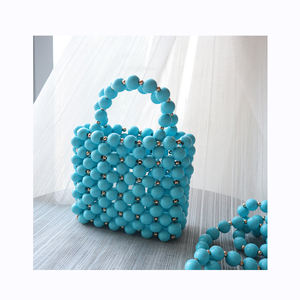 <span class=keywords><strong>Sac</strong></span> à main nouvelle collection pour femmes, sacoche à bandoulière Portable, petit <span class=keywords><strong>sac</strong></span> en bois avec perles, vente en gros, 2020 - Product Image 1