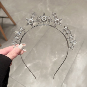 Accesorios para el Cabello QianJin para Novias, Fiestas de Cumpleaños, Forma de Estrella de Cinco Puntas Tridimensional, con Pedrería, Dulces <span class=keywords><strong>Horquillas</strong></span> y Diademas - Product Image 5