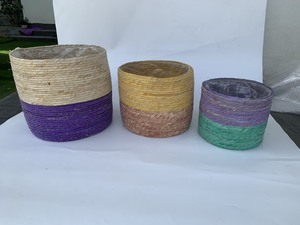 Cestas de almacenamiento tejidas de ratán hechas a mano Greencraft con tapa opción económica para dormitorio cocina restaurante de Vietnam - Product Image 4
