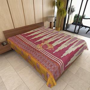 Colchas Kantha de Algodón Hechas a Mano de la Mejor Calidad, Mantas de Algodón, Colcha Suave, Colcha Vintage Reversible Auténtica, 100% Algodón - Product Image 3