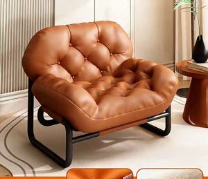 Sillón Individual, Minimalista, de Diseño de Lujo Ligero, Sillón Informal, Sofá Cremoso, Silla Negra de Estilo Medieval - Product Image 3