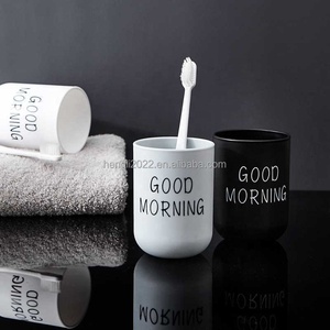 Bicchiere Minimalista Circolare per Bagno, Tazza Multiuso per Bere, Buongiorno - Product Image 3