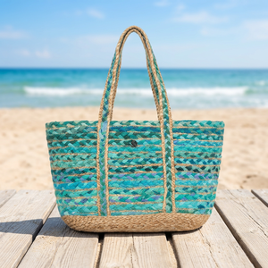 Nouveaux produits phares : Paniers de rangement en jute tressée, écologiques, en tissu recyclé, durables, marque 10F, assortiment fabriqué en Inde - Product Image 6
