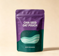Sachet refermable personnalisé en Mylar imprimé numériquement pour gâteaux et aliments pour bébés, emballage alimentaire recyclable