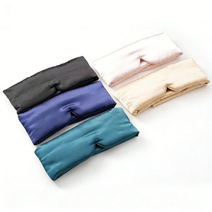 Masque de <span class=keywords><strong>sommeil</strong></span> en satin soyeux OEM, ajustable, avec bande réglable, grande taille, pour un <span class=keywords><strong>sommeil</strong></span> profond - Product Image 2