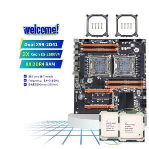 Pandl Máy tính để bàn mới Mainboard Kit Set NVMe M2 SATA3.0 PCIe3.0 Combo kép <span class=keywords><strong>Intel</strong></span> <span class=keywords><strong>Xeon</strong></span> <span class=keywords><strong>E5</strong></span> <span class=keywords><strong>2680</strong></span> V4 2680v4 X99 Bo mạch chủ dual <span class=keywords><strong>CPU</strong></span> - Product Image 1