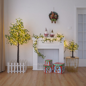Olive Leaf <b>Tree</b> LED Light Warm Glow Holiday Decoration Indoor Outdoor Party <b>Lighting</b> 1.5M 0.8M Size - Product Image 4