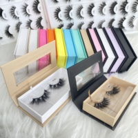 Faux cils en vison synthétique en gros, cils en bande volumineux, fournisseur de cils 3D 5D en faux vison 16-18mm, cils en bande complète avec boîte d'emballage
