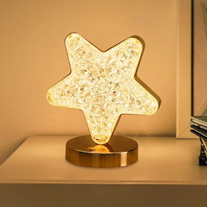 Lámpara de Escritorio LED Recargable, Luz Ambiental Regulable, Diseño Simple de Luna y Estrellas, Regalo Festivo, Luces de Navidad - Product Image 3