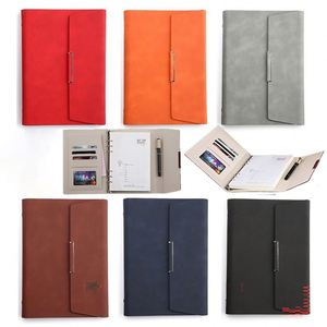 Custom A5 Three-fold Notebook Loose-<b>leaf</b> Binding Replaceable Inner Pages Journal Organizer Business Meeting Gift Notebook Binder - Product Image 2