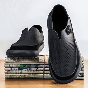 Bull Youth Black Slip-On Shoes Round Toe Breathable <b>Synthetic</b> Upper EVA Midsole <b>Rubber</b> Outsole Summer Mesh Lining - Product Image 2