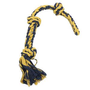 Corde à mâcher pour chien, bleue et jaune, 60 cm, 400 g, grande taille, pour l'entraînement, la dentition, le soulagement du stress, jeu de la corde. - Product Image 4