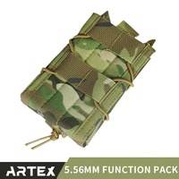 Pochette tactique de camouflage élastique double pour chargeurs, porte-outils, compatible MOLLE