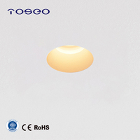 TOSEO Spot encastré anti-éblouissement à 3 têtes en aluminium moulé sous pression, support de lampe GU10, 194x58x39mm, trou de découpe 158x52mm, éclairage de plafond