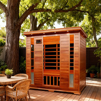 Prix d'usine - Sauna combiné sec et vapeur pour 2 personnes - Sauna intérieur en bois de cèdre