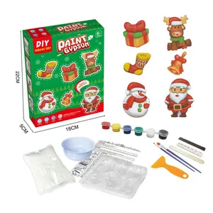 DIY gemalte Gips Set Kinder Weihnachts geschenke Graffiti Dinosaurier Tier Kuchen Modell Färbung Spiel Haus Malerei Spielzeug für Kinder