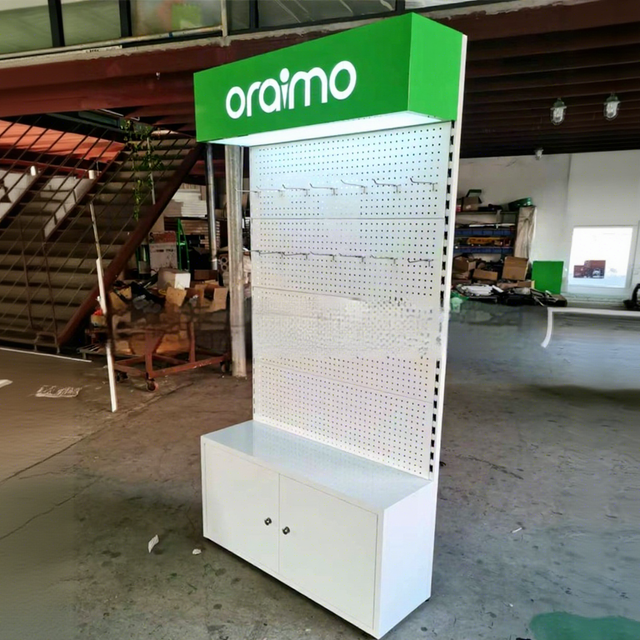 Iron Metal Customized Pegboard Display Stand for Power Bank and Mobile Phone Accessories