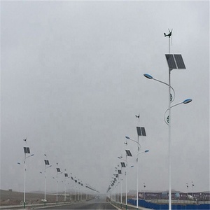 High Brightness IP67 <b>LED</b> 8m 60w Wind Solar Hybrid Street <b>Light</b> for Road - Product Image 2