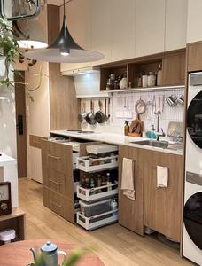 Customizable Modular Kitchen Cabinets Glass Resin Soft-Close Hardware Multi-Functional Storage Modern Kitchen Design Custom - Product Image 6