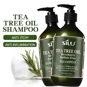 Private Label 500ml Organic Natural Professional Dandruff Herbal Plant Tea Tree Oil Shampoo And Conditioner