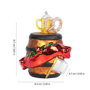 Ornements de Noël en verre Margarita très demandés, seau à champagne, cadeau de Noël, <span class=keywords><strong>bouteille</strong></span> de vin, décorations de Noël - Product Image 4